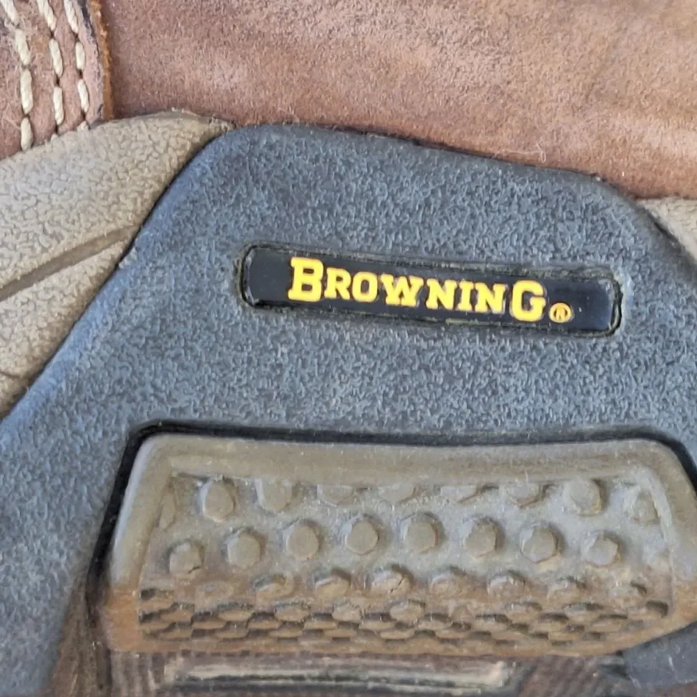 Browning Waterproof Leather Work Boot Men 9.5 WIDE #BR9105 Ranch Hunting Comfort